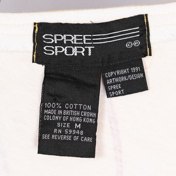 Spree Sport Vintage 90s Colorful Rainbow Top Women's MEDIUM Fish Beads Art Indie - Picture 6 of 6